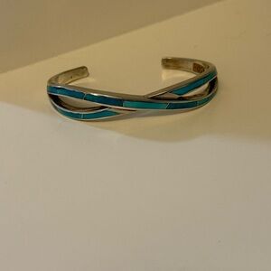 Silver and Turquoise Women's Bracelet